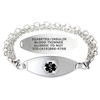Divoti Custom Engraved Tri-Strand Medical Alert Bracelet - Matte Steel Tag