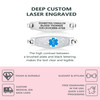 Elegant Olive Custom Engraved Medical Alert Bracelets with Tri-Strand Chain, Medical Bracelets