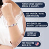 Elegant Olive Custom Engraved Medical Alert Bracelets with Tri-Strand Chain, Medical Bracelets