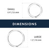 Stainless Steel Split Ring Set for Key Chains - 5 Large and 5 Small / Pack