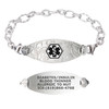 Divoti Custom Engraved Ridged Stainless Medical Alert Bracelet - Filigree Tag