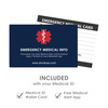 Medical Alert App and wallet card for Ridged Stainless with Rect Classic Tag