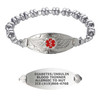 Divoti Custom Engraved Wrapped Link Medical Alert Bracelet - Angel Wing Tag