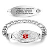 Divoti Custom Engraved Figaro Medical Alert Bracelet - Angel Wing Tag