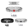 Double Ridge Link Medical ID Bracelet