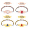 PVD Rose Gold Filigree Inter-Mesh Rose Gold/Silver Medical ID Bracelet