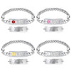 Rect Classic Wheat Chain Medical ID Bracelet