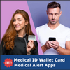 Medical Alert App and wallet card for Curb with Wave Pure Titanium Tag
