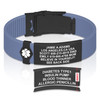 Sport Silicone Medical ID Bracelets with Trim-to-Fit Band