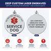 Dual-sided Medical Alert Emotional  Support Animal  (ESA) / Service Dog Tag