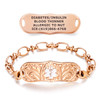 Divoti Rose Gold Signature Custom Engraved Medical Alert ID Bracelet for Woman