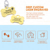 Leash King Custom Engraved Stainless Steel Dog ID Tag with Patented Snag-Minimizing Universal Quick Clip