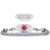 Premium Custom Engraved Medical Alert Bracelet With Handwoven Chain and Swivel  Clasps