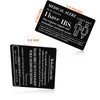  Divoti Custom Engraved Allergy Disaster Stopper - Multilingual Medical ID Card - Personalized Emergency Contact - Heavy-Duty Thick Black Aluminum