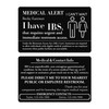  Divoti Custom Engraved Allergy Disaster Stopper - Multilingual Medical ID Card - Personalized Emergency Contact - Heavy-Duty Thick Black Aluminum