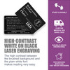  Divoti Custom Engraved Allergy Disaster Stopper - Multilingual Medical ID Card - Personalized Emergency Contact - Heavy-Duty Thick Black Aluminum