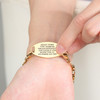 Divoti Pearl Inlay Medical Alert Bracelet - Silver/Gold Chain