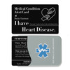 Custom Medical Alert Wallet Card With Silicone Card Holder: Heart and blood conditions