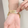 Custom Engraved Natural Stone Medical Alert ID Bracelet for Women