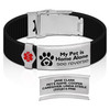 My Pet is Home Alone Emergency Bracelet | Custom Engraved Silicone Band