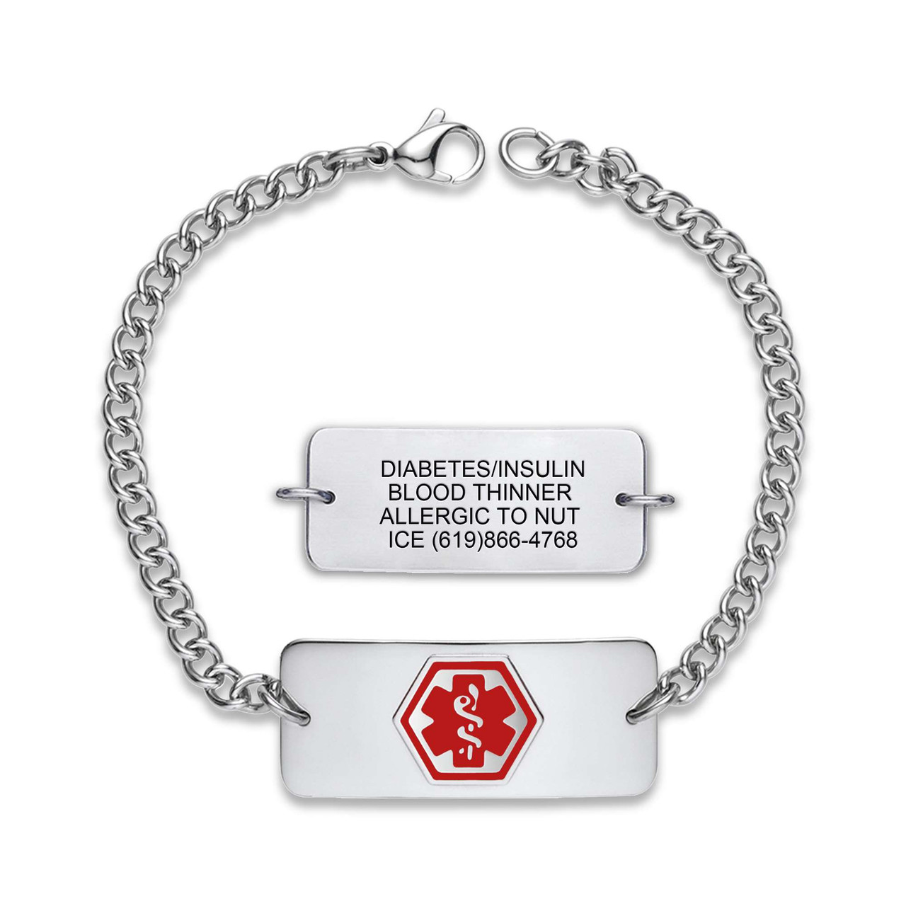 Medical ID Adjustable Classic Medical ID Bracelet