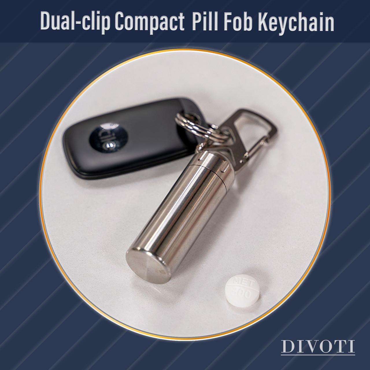 Pill Container Key tag