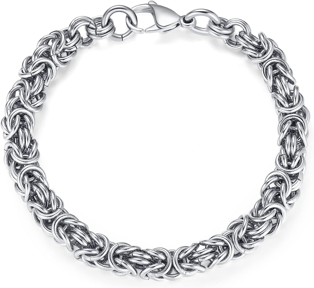 Men's Byzantine Rope Chain Real Solid 925 Sterling Silver Necklace 6mm  18