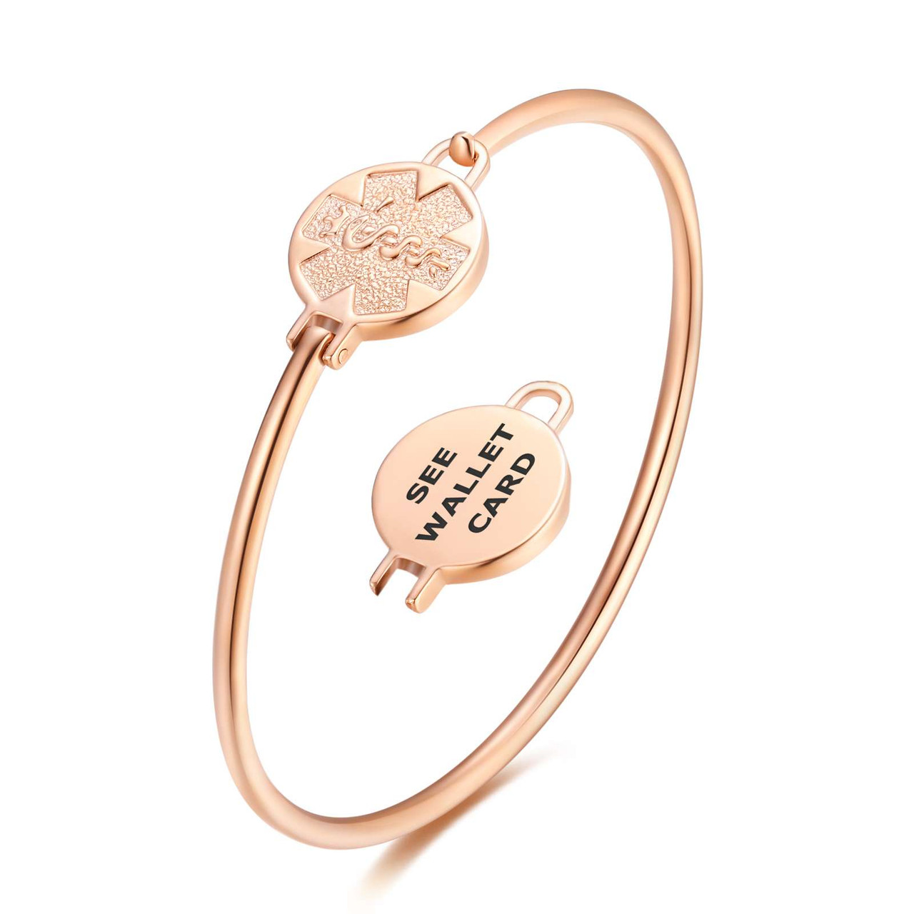 Medical ID - Premier Snap Medical ID Bracelet Bangle