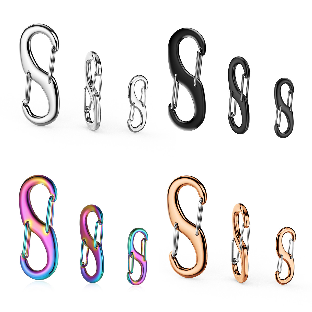 S-Shaped Double Carabiners