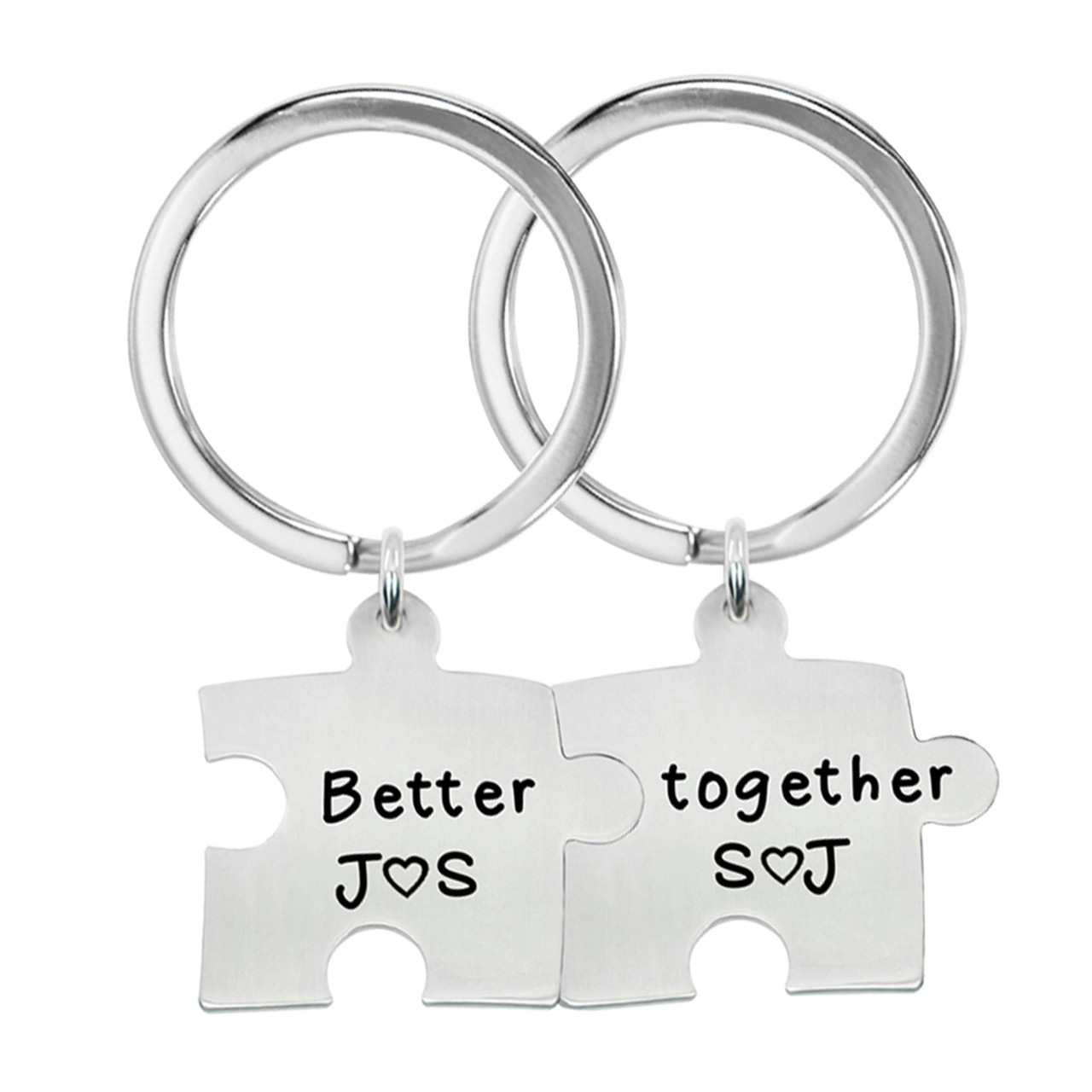 Divoti Couple Necklaces/Couple Keychain Set Personalized, Custom 