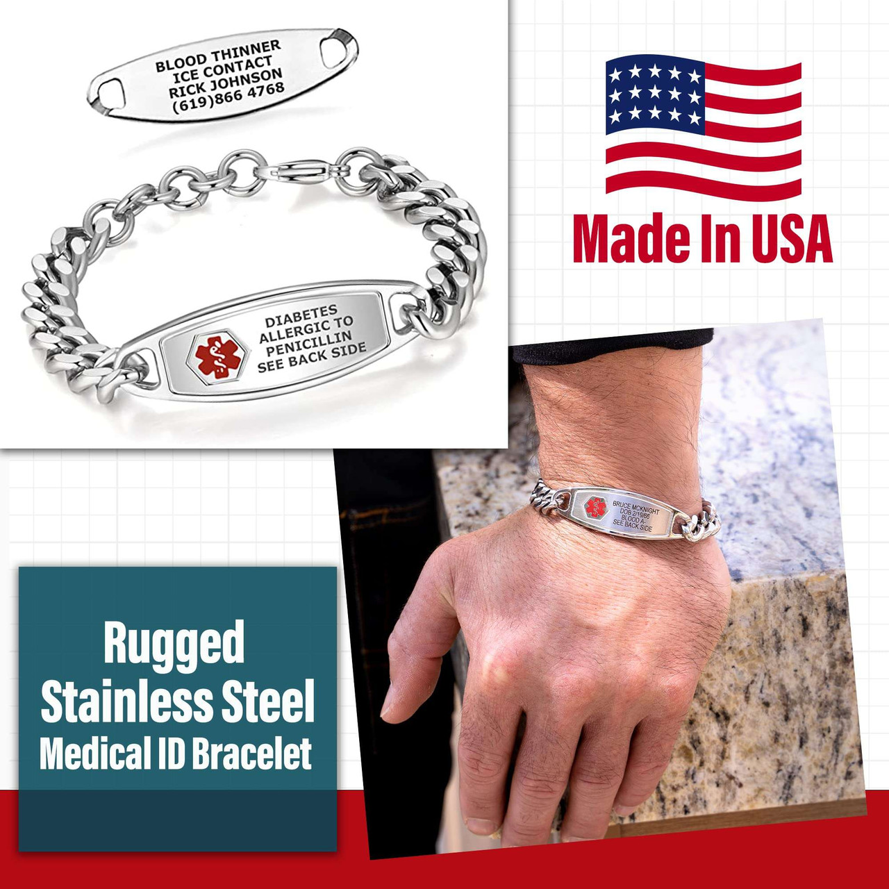 Pace Maker Pacemaker Id Necklace Pacemaker Medic Alert Usa Unisex