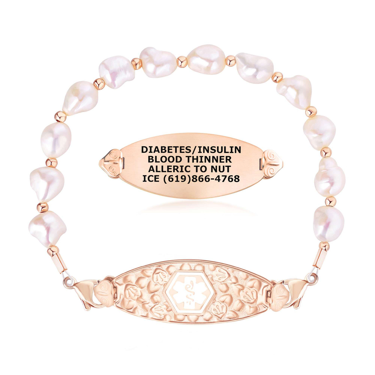 Medical ID - Audrey Cherry Blossom Medical ID Bracelet