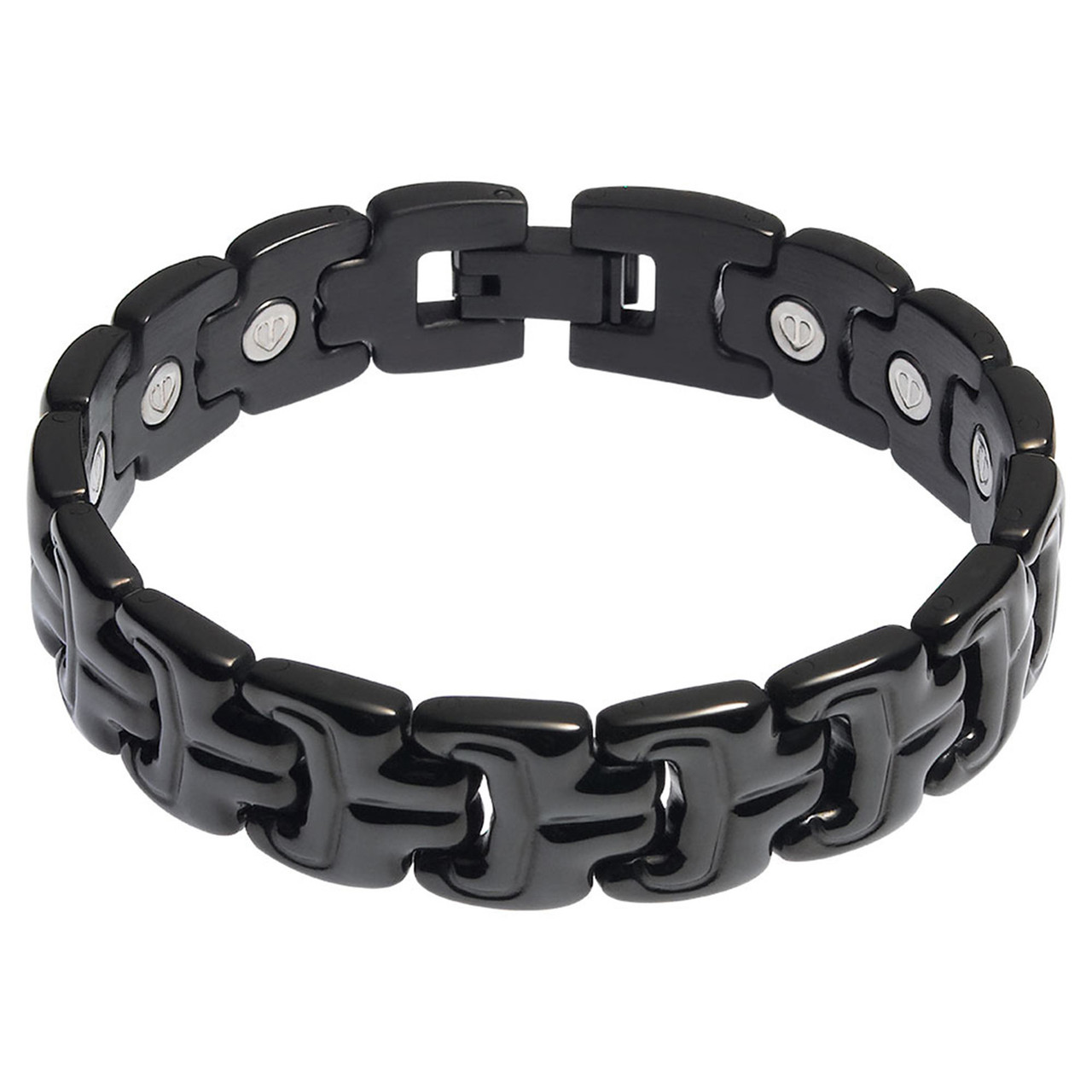 LV unisex leather bracelet with magnetic clasp