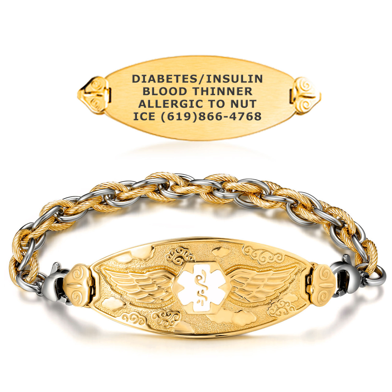 Narrow gold IDENTITY bracelet  Saskia Diez