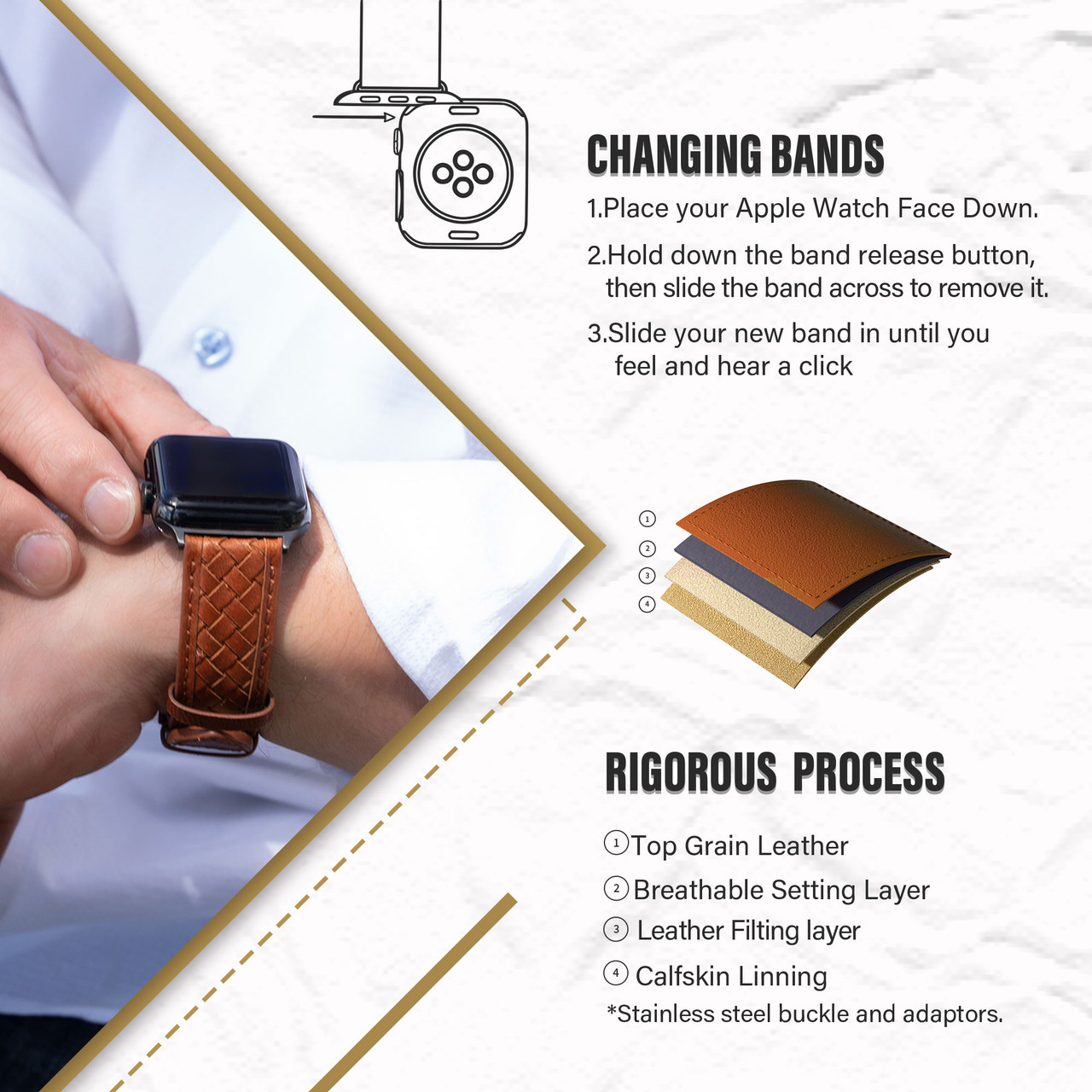 Stainless Steel How Can I Change My Apple Watch Band Business AP