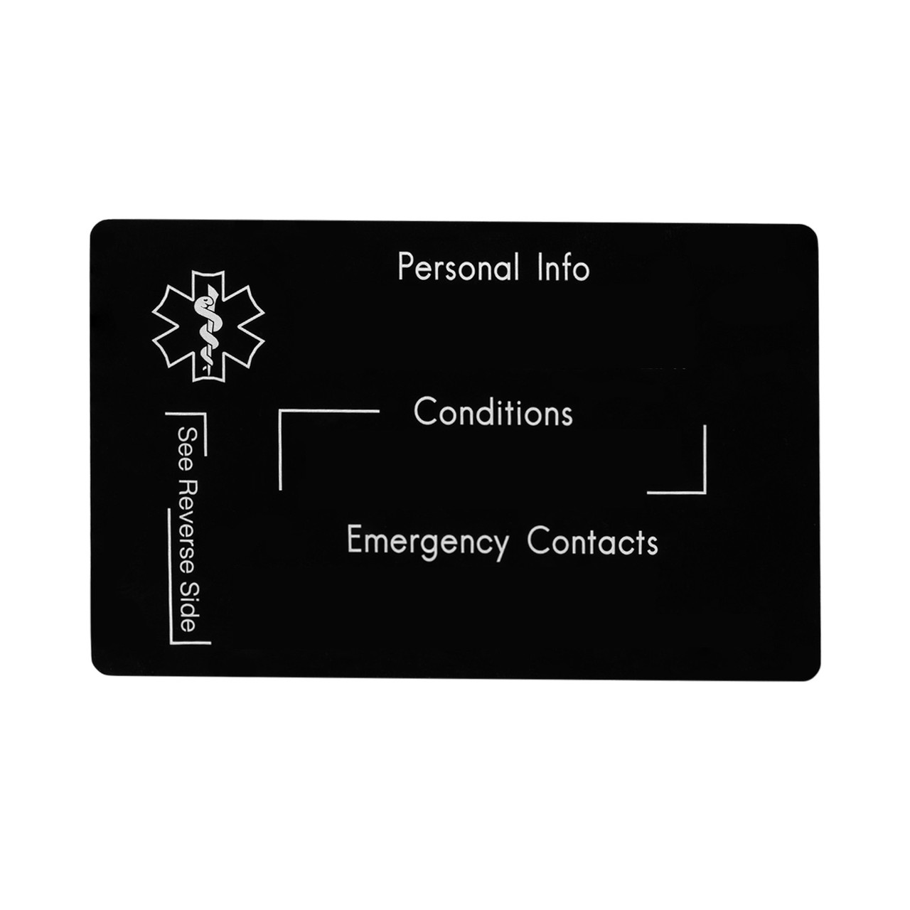 Medical ID - Personalized Aluminum Medical ID Wallet Card