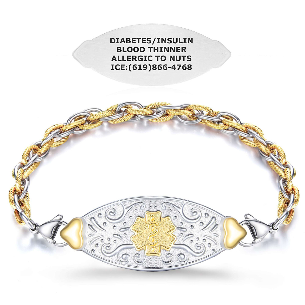 Medical ID Grand Custom Medical ID Bracelet