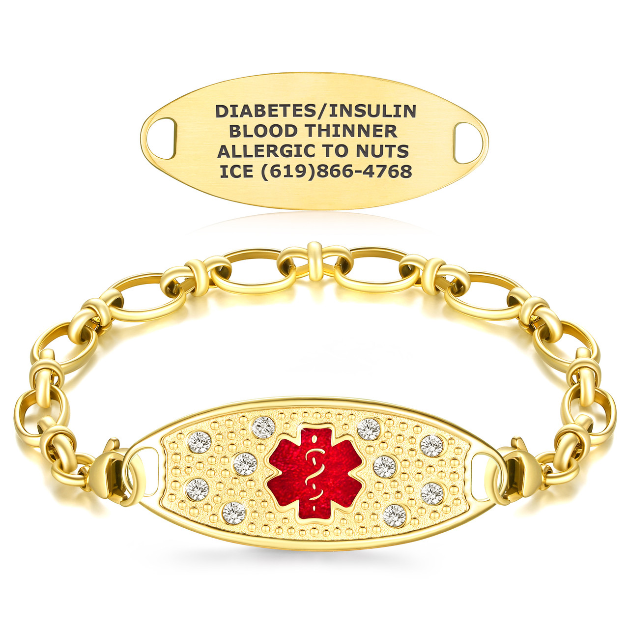 Shine medical ID alert bracelet