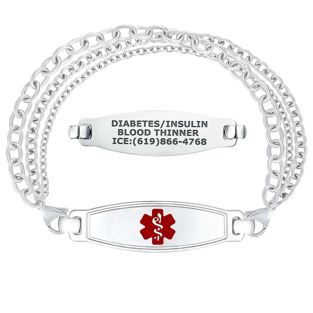 Blood Thinner Medical Alert Bracelet Elegant Contempo Medical ID