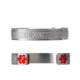 Celtic Knot Medical ID Cuff, Adjustable (fits 6.5-8.0") Celtic Knot Medical ID Cuff, Adjustable (fits 6.5-8.0") 5304 36.99 $ physical Medical Bracelets Divoti New Divoti Inc.