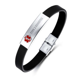 Pre-engraved Sleek Leather Medical ID Band, Trim to Fit Pre-engraved Sleek Leather Medical ID Band, Trim to Fit 13001PE 15.99 $ physical Medical Bracelets Divoti New Divoti Inc.