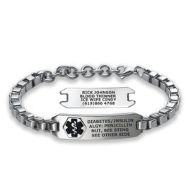 Urban Medical ID Bracelet, Adjustable (fits up to 8.5") Urban Medical ID Bracelet, Adjustable (fits up to 8.5") 6360 39.99 $ physical Medical Bracelets Divoti New Divoti Inc.