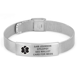 Stainless Steel Mesh Adjustable Medical ID Band, Adjustable Stainless Steel Mesh Adjustable Medical ID Band, Adjustable 7202 34.99 $ physical Medical Bracelets Divoti New Divoti Inc.