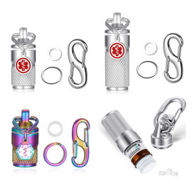 Waterproof Emergency Pill Fob | CNC Machined Stainless Steel Keychain Holder for Nitro & Aspirin