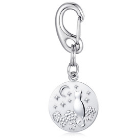 Star Moon Cat ID Tag for Cats & Matching Necklace for Cat Moms