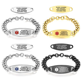 Steelman Personalized Adjustable Medical ID Bracelet