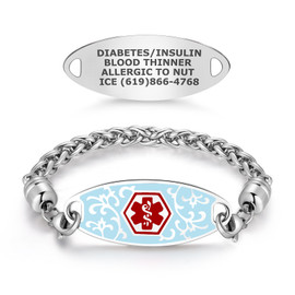 Jardin Wheat Chain Medical ID Bracelet