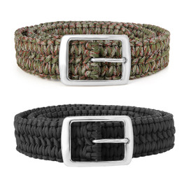 Outdoor Mil-Spec 550 Paracord Belt with Stainless Steel Buckle