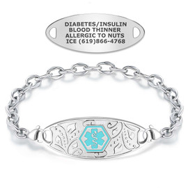 Lovely Filigree Lip Link Medical ID Bracelet Lovely Filigree Lip Link Medical ID Bracelet 13245 44.99 $ physical Featured Products Divoti New Divoti Inc.