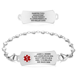 Arc Tag and Heart Link Medical ID Bracelet Arc Tag and Heart Link Medical ID Bracelet 14020 44.99 $ physical Medical Bracelets Divoti New Divoti Inc.